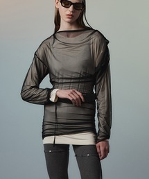 Sheer Layered Drape Top/シアーレイヤードドレープトップ