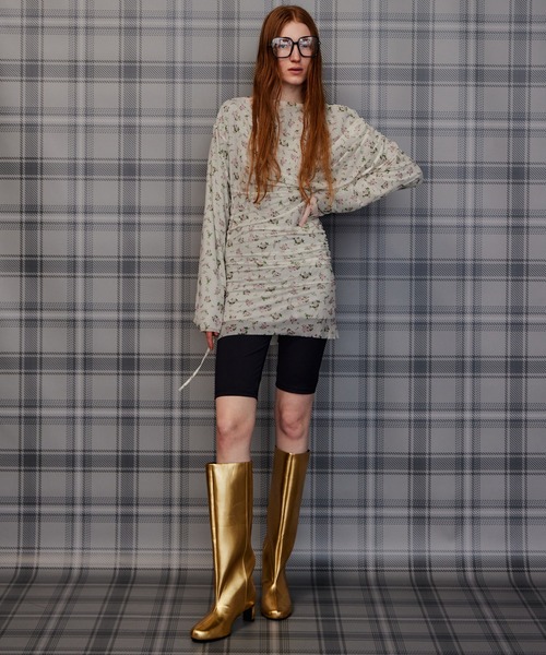 MAISON SPECIAL(メゾンスペシャル)の「Sheer Layered Drape Top/シアーレイヤードドレープトップ(Tシャツ/カットソー・レディース・ブラウン/ホワイト/ブラック・FREE)」の13枚目の写真