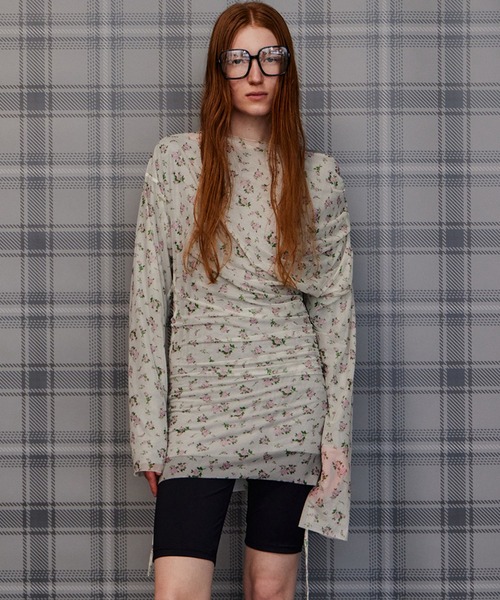 MAISON SPECIAL(メゾンスペシャル)の「Sheer Layered Drape Top/シアーレイヤードドレープトップ(Tシャツ/カットソー・レディース・ブラウン/ホワイト/ブラック・FREE)」の15枚目の写真