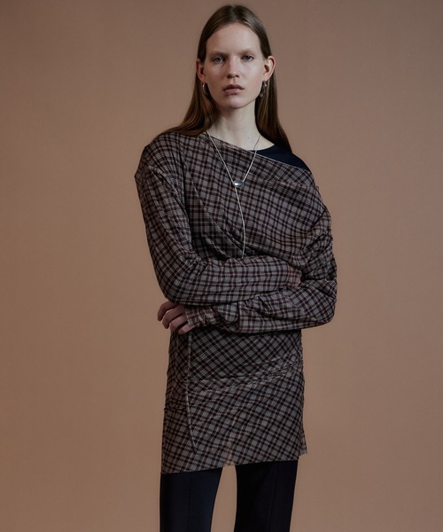 MAISON SPECIAL(メゾンスペシャル)の「Sheer Layered Drape Top/シアーレイヤードドレープトップ(Tシャツ/カットソー・レディース・ブラウン/ホワイト/ブラック・FREE)」の17枚目の写真