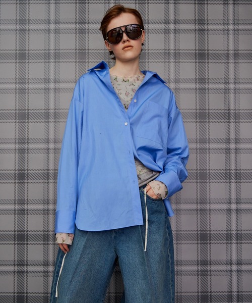 MAISON SPECIAL(メゾンスペシャル)の「Sheer Layered Drape Top/シアーレイヤードドレープトップ(Tシャツ/カットソー・レディース・ブラウン/ホワイト/ブラック・FREE)」の10枚目の写真