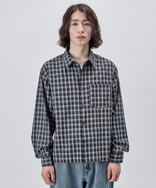 SINSS(シンス)の「Compact check shirt / コンパクトチェックシャツ(シャツ/ブラウス・メンズ・ブラック/ブルー・X-SMALL/SMALL/MEDIUM/LARGE)」の3枚目の写真