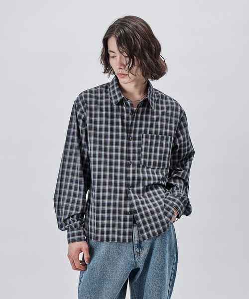SINSS(シンス)の「Compact check shirt / コンパクトチェックシャツ(シャツ/ブラウス・メンズ・ブラック/ブルー・X-SMALL/SMALL/MEDIUM/LARGE)」の4枚目の写真