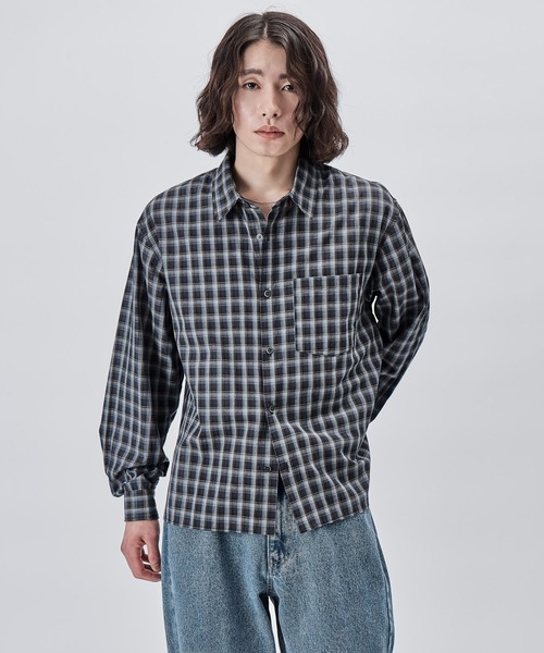 SINSS(シンス)の「Compact check shirt / コンパクトチェックシャツ(シャツ/ブラウス・メンズ・ブラック/ブルー・X-SMALL/SMALL/MEDIUM/LARGE)」の5枚目の写真