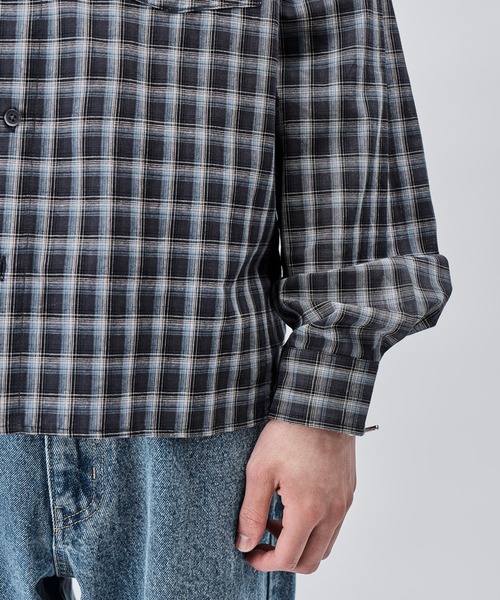 SINSS(シンス)の「Compact check shirt / コンパクトチェックシャツ(シャツ/ブラウス・メンズ・ブラック/ブルー・X-SMALL/SMALL/MEDIUM/LARGE)」の9枚目の写真