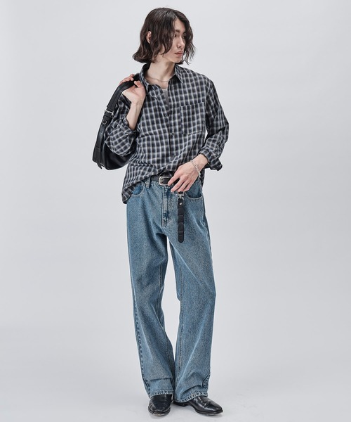 SINSS(シンス)の「Compact check shirt / コンパクトチェックシャツ(シャツ/ブラウス・メンズ・ブラック/ブルー・X-SMALL/SMALL/MEDIUM/LARGE)」の13枚目の写真