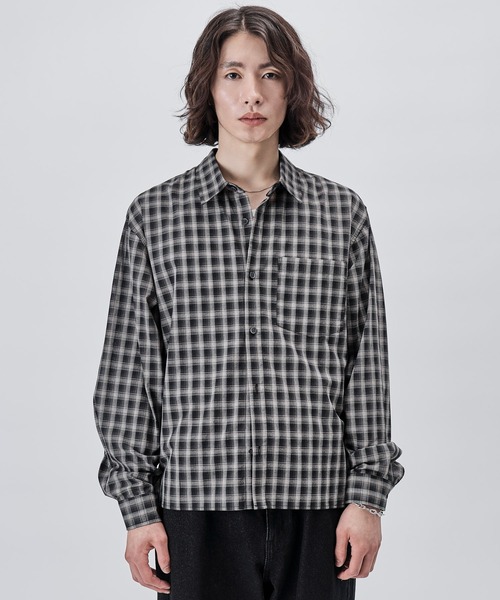 SINSS(シンス)の「Compact check shirt / コンパクトチェックシャツ(シャツ/ブラウス・メンズ・ブラック/ブルー・X-SMALL/SMALL/MEDIUM/LARGE)」の16枚目の写真
