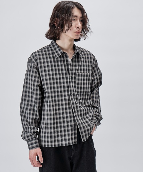 SINSS(シンス)の「Compact check shirt / コンパクトチェックシャツ(シャツ/ブラウス・メンズ・ブラック/ブルー・X-SMALL/SMALL/MEDIUM/LARGE)」の17枚目の写真