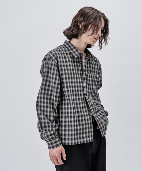 SINSS(シンス)の「Compact check shirt / コンパクトチェックシャツ(シャツ/ブラウス・メンズ・ブラック/ブルー・X-SMALL/SMALL/MEDIUM/LARGE)」の18枚目の写真