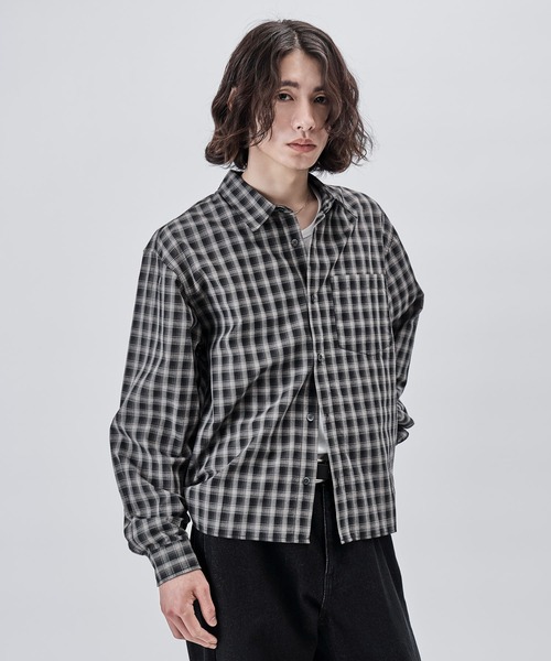 SINSS(シンス)の「Compact check shirt / コンパクトチェックシャツ(シャツ/ブラウス・メンズ・ブラック/ブルー・X-SMALL/SMALL/MEDIUM/LARGE)」の19枚目の写真