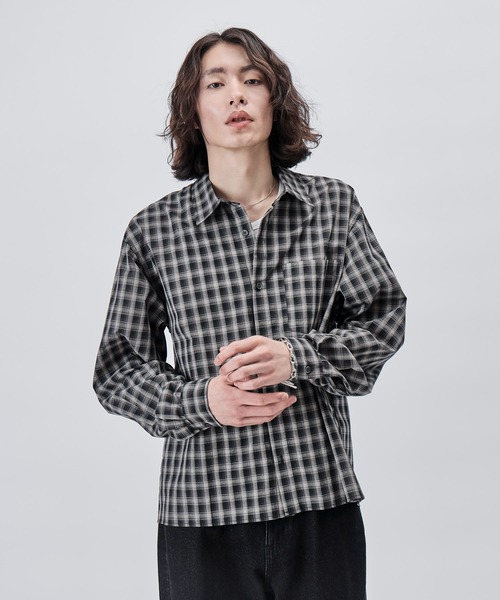 SINSS(シンス)の「Compact check shirt / コンパクトチェックシャツ(シャツ/ブラウス・メンズ・ブラック/ブルー・X-SMALL/SMALL/MEDIUM/LARGE)」の21枚目の写真