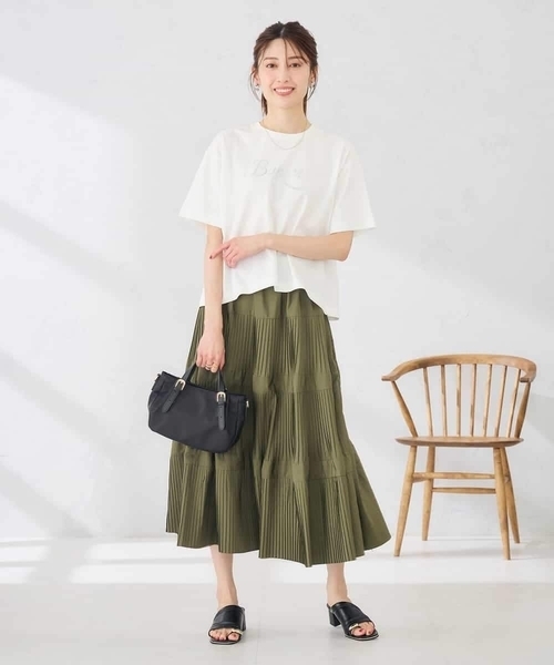 a.v.v（アーヴェヴェ）の「【接触冷感】クロップドロゴTシャツ（Tシャツ/カットソー・レディース・ホワイト/ブラック・38/40/36）」の20枚目の写真