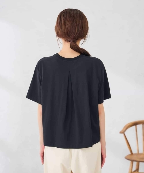 a.v.v（アーヴェヴェ）の「【接触冷感】クロップドロゴTシャツ（Tシャツ/カットソー・レディース・ホワイト/ブラック・38/40/36）」の11枚目の写真