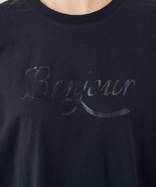 a.v.v（アーヴェヴェ）の「【接触冷感】クロップドロゴTシャツ（Tシャツ/カットソー・レディース・ホワイト/ブラック・38/40/36）」の12枚目の写真