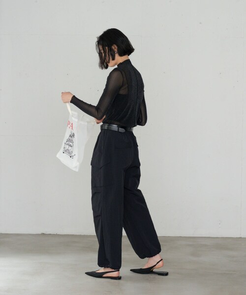 GALLEST(ギャレスト)の「ナイロンカーゴパンツ(その他パンツ・レディース・ブラック/ブラウン系・38/34)」の6枚目の写真