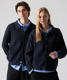 CLEL(�N���C��)�́yCLEL�zBasic Rib Knit Shirt Cardigan / �x�[�V�b�N�l�҂݃j�b�g�V���c�J�[�f�B�K��(�J�[�f�B�K��/�{����)