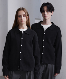 CLEL(�N���C��)�́yCLEL�zBasic Rib Knit Shirt Cardigan / �x�[�V�b�N�l�҂݃j�b�g�V���c�J�[�f�B�K��(�J�[�f�B�K��/�{����)