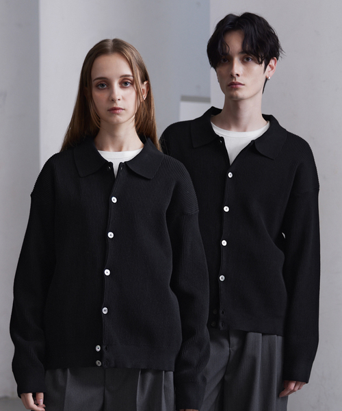 完売品 T/C CREW COMPACT CARDIGAN / ブラック L T/C CREW COMPACT CARDIGAN（カーディガン/ボレロ）｜WYM LIDNM