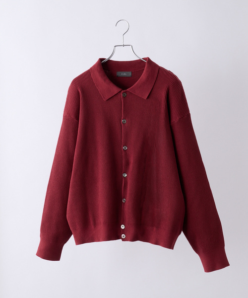 CLEL(クレイル)の「【CLEL】Basic Rib Knit Shirt Cardigan / ベーシック畦編みニットシャツカーディガン(カーディガン/ボレロ・メンズ・杢グレー/レッド/ブラック/ネイビー・XS/L/S/M)」の20枚目の写真