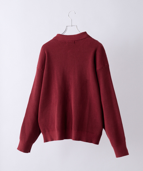CLEL(クレイル)の「【CLEL】Basic Rib Knit Shirt Cardigan / ベーシック畦編みニットシャツカーディガン(カーディガン/ボレロ・メンズ・杢グレー/レッド/ブラック/ネイビー・XS/L/S/M)」の21枚目の写真