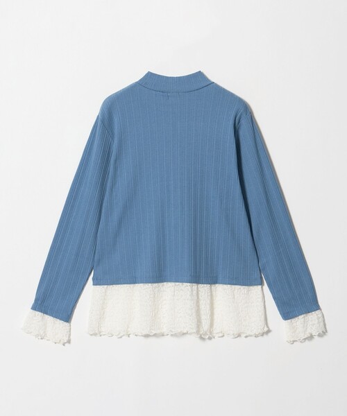green label relaxing(グリーンレーベルリラクシング)の「チュール レース コンビ プルオーバー / キッズ 140cm-160cm(ニット/セーター・キッズ・ロイヤルブルー・160cm)」の8枚目の写真