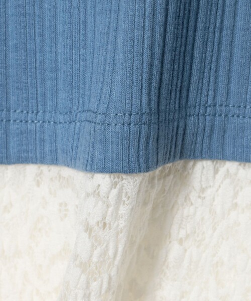 green label relaxing(グリーンレーベルリラクシング)の「チュール レース コンビ プルオーバー / キッズ 140cm-160cm(ニット/セーター・キッズ・ロイヤルブルー・160cm)」の4枚目の写真