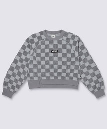 VANS（バンズ）の「ウィメンズ BURNOUT クロップドクルー / BURN OUT CROPPED CREW GREY BIG VN000GNZCSU1（スウェット）」