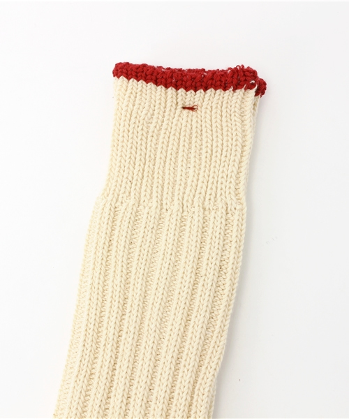 JOURNAL STANDARD J.S HOMESTEAD（ジャーナルスタンダードホームステッド）の「オーガニックコットンクルーソックス（ソックス/靴下・メンズ・カーキ/ネイビー/レッド・FREE）」の4枚目の写真