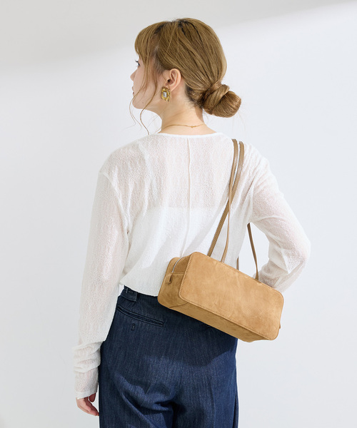 B.C STOCK（ベーセーストック）の「ウォッシャブル / sheerレースtops（Tシャツ/カットソー・レディース・ブラック/ブラウン/ホワイト・FREE）」の17枚目の写真
