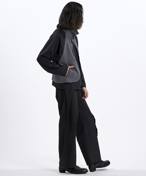 NO ID.(ノーアイディ)の「mj11860- ラップZIP-BLZ ブルゾン(459006-573B)(ブルゾン・メンズ・ブラック×グレー/ブラック・ONE SIZE)」の16枚目の写真