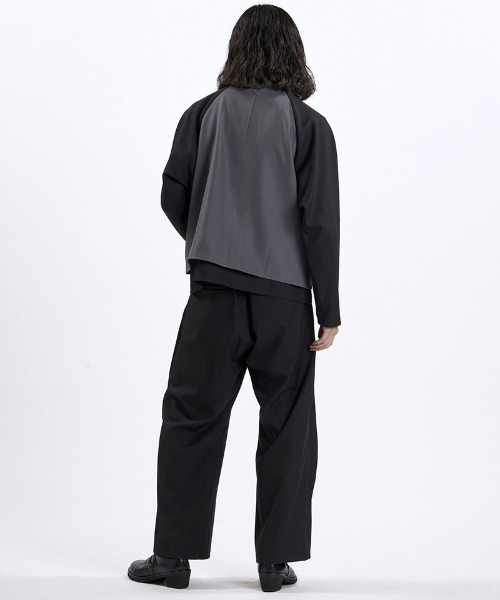 NO ID.(ノーアイディ)の「mj11860- ラップZIP-BLZ ブルゾン(459006-573B)(ブルゾン・メンズ・ブラック×グレー/ブラック・ONE SIZE)」の17枚目の写真