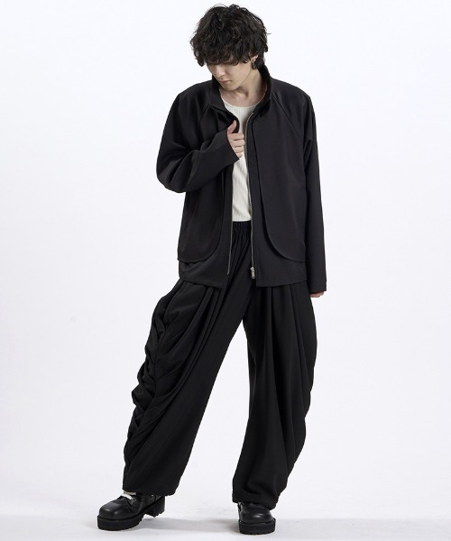 NO ID.(ノーアイディ)の「mj11860- ラップZIP-BLZ ブルゾン(459006-573B)(ブルゾン・メンズ・ブラック×グレー/ブラック・ONE SIZE)」の21枚目の写真