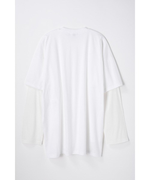 nagonstans(ナゴンスタンス)の「layered sheer long-sleeves t-shirt(Tシャツ/カットソー・レディース・ダークネイビー/ホワイト・MEDIUM)」の10枚目の写真