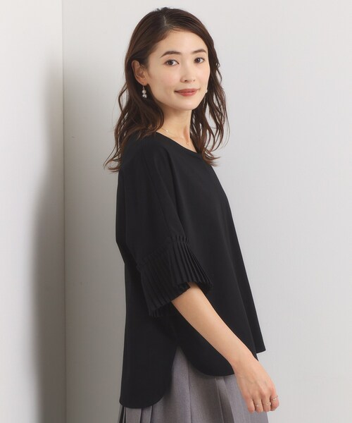 ITS'DEMO(イッツデモ)の「袖口プリーツプルオーバー(Tシャツ/カットソー・レディース・ブラック/アイボリー/ブルー系その他・00)」の16枚目の写真