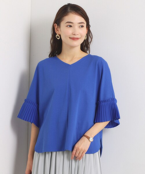ITS'DEMO(イッツデモ)の「袖口プリーツプルオーバー(Tシャツ/カットソー・レディース・ブラック/アイボリー/ブルー系その他・00)」の19枚目の写真