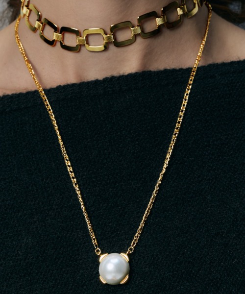 IRIS47(イリスフォーセブン)の「【IRIS 47】contour necklace/コントアー ネックレス(ネックレス・レディース・ゴールド/シルバー・FREE)」の2枚目の写真
