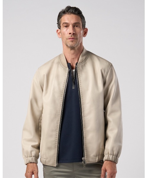 wjk（ダヴルジェイケイ）の「lamb leather bomber jacket（ブルゾン・メンズ・ブラック/ベージュ・X-LARGE/LARGE/MEDIUM/SMALL）」の5枚目の写真