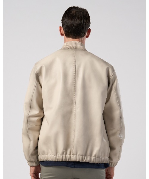 wjk（ダヴルジェイケイ）の「lamb leather bomber jacket（ブルゾン・メンズ・ブラック/ベージュ・X-LARGE/LARGE/MEDIUM/SMALL）」の7枚目の写真