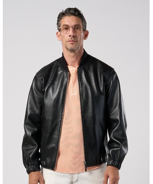 wjk（ダヴルジェイケイ）の「lamb leather bomber jacket（ブルゾン・メンズ・ブラック/ベージュ・X-LARGE/LARGE/MEDIUM/SMALL）」の9枚目の写真
