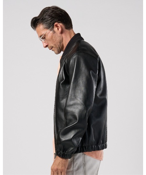 wjk（ダヴルジェイケイ）の「lamb leather bomber jacket（ブルゾン・メンズ・ブラック/ベージュ・X-LARGE/LARGE/MEDIUM/SMALL）」の10枚目の写真