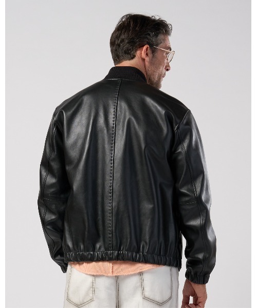 wjk（ダヴルジェイケイ）の「lamb leather bomber jacket（ブルゾン・メンズ・ブラック/ベージュ・X-LARGE/LARGE/MEDIUM/SMALL）」の11枚目の写真