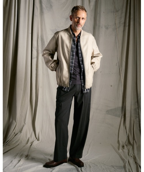 wjk（ダヴルジェイケイ）の「lamb leather bomber jacket（ブルゾン・メンズ・ブラック/ベージュ・X-LARGE/LARGE/MEDIUM/SMALL）」の14枚目の写真