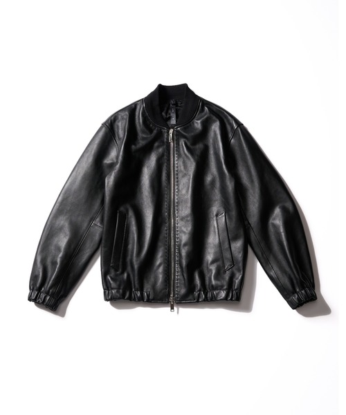 wjk（ダヴルジェイケイ）の「lamb leather bomber jacket（ブルゾン・メンズ・ブラック/ベージュ・X-LARGE/LARGE/MEDIUM/SMALL）」の8枚目の写真