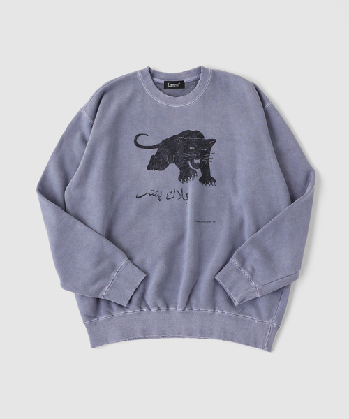 Lamrof(ラムロフ)の「LAMROF / ラムロフ BLACK PANTHER SWEATSHIRT(スウェット・メンズ・ブラック/レッド/ネイビー・1/2)」の2枚目の写真