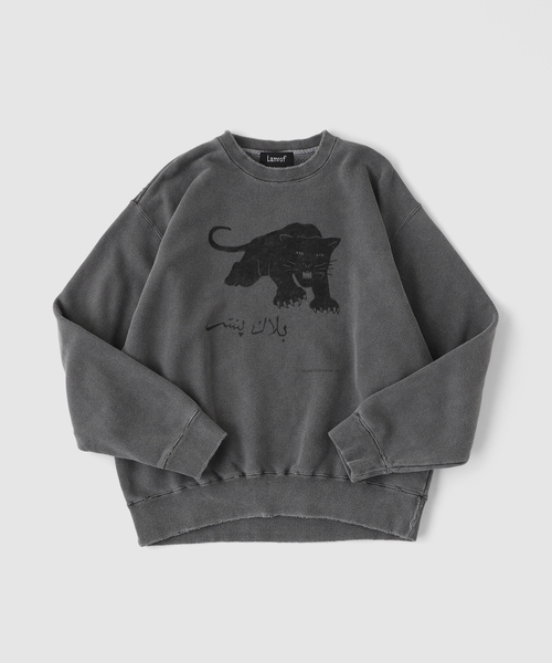 Lamrof(ラムロフ)の「LAMROF / ラムロフ BLACK PANTHER SWEATSHIRT(スウェット・メンズ・ブラック/レッド/ネイビー・1/2)」の1枚目の写真