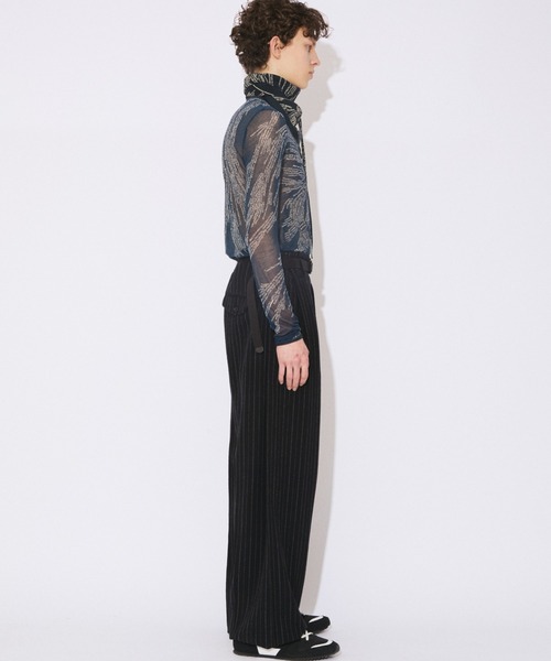 beautiful people(ビューティフルピープル)の「mind map sheer jersey tight-fit crew neck top(Tシャツ/カットソー・レディース・ベージュ/ブルーグリーン・38)」の8枚目の写真