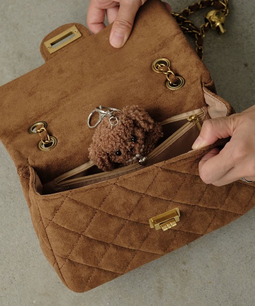 ZAKKA-BOX（ザッカボックス）の「スウェードライクキルティングチェーンバッグS（ショルダーバッグ・レディース・ブラウン/キャメル/ブラック・FREE）」の8枚目の写真
