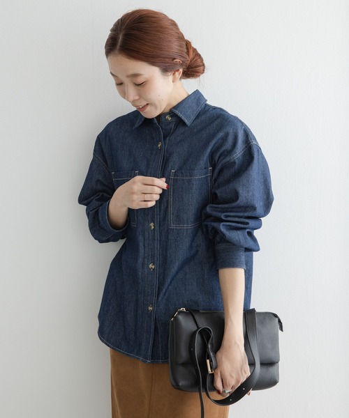 URBAN RESEARCH Sonny Label(アーバンリサーチサニーレーベル)の「デニムシャツ(シャツ/ブラウス・レディース・ライトインディゴブルー/インディゴブルー・FREE)」の5枚目の写真