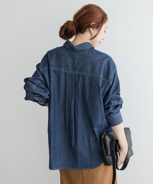 URBAN RESEARCH Sonny Label(アーバンリサーチサニーレーベル)の「デニムシャツ(シャツ/ブラウス・レディース・ライトインディゴブルー/インディゴブルー・FREE)」の7枚目の写真