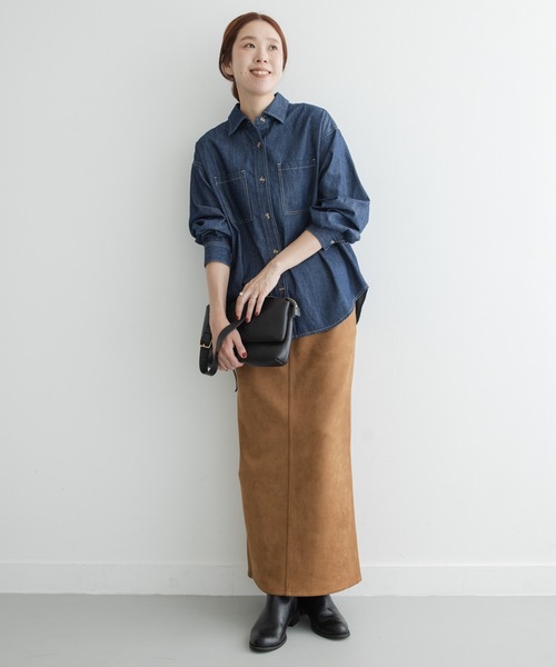 URBAN RESEARCH Sonny Label(アーバンリサーチサニーレーベル)の「デニムシャツ(シャツ/ブラウス・レディース・ライトインディゴブルー/インディゴブルー・FREE)」の8枚目の写真